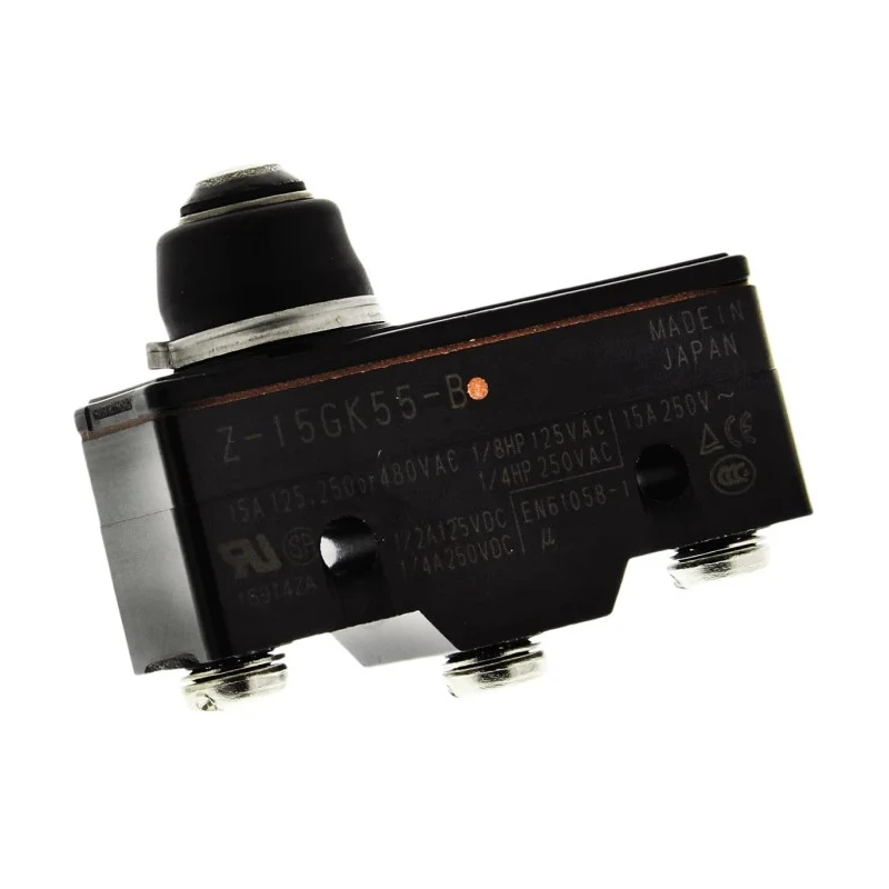 Omron Z Series Spring Plunger Limit Switch, SPDT Contact, IP00, 250V AC, 15A Z-15GK55-B