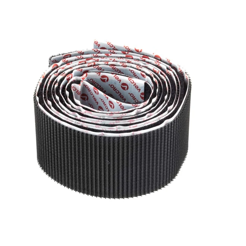 Velcro Black Heavy Duty Hook & Loop Tape, 50mm Width x 1 m Length, Polyamide Material, Maximum Operating Temperature 60241