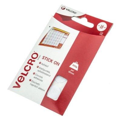 Velcro White Hook & Loop Tape 16mm x 16mm Self-Adhesive Polyamide Tape EC60227