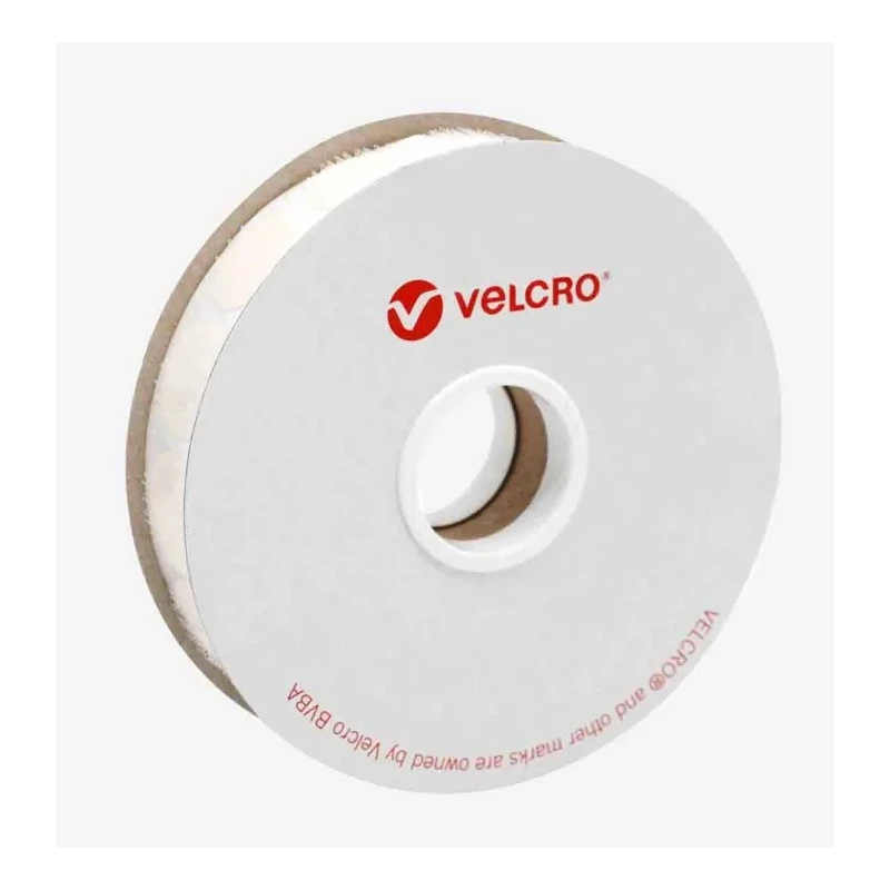 Velcro White Hook Tape 22mm Width x 5m Length, Polyamide Material, Adhesive PS14, Operating Temp -15°C to EB88022010114505
