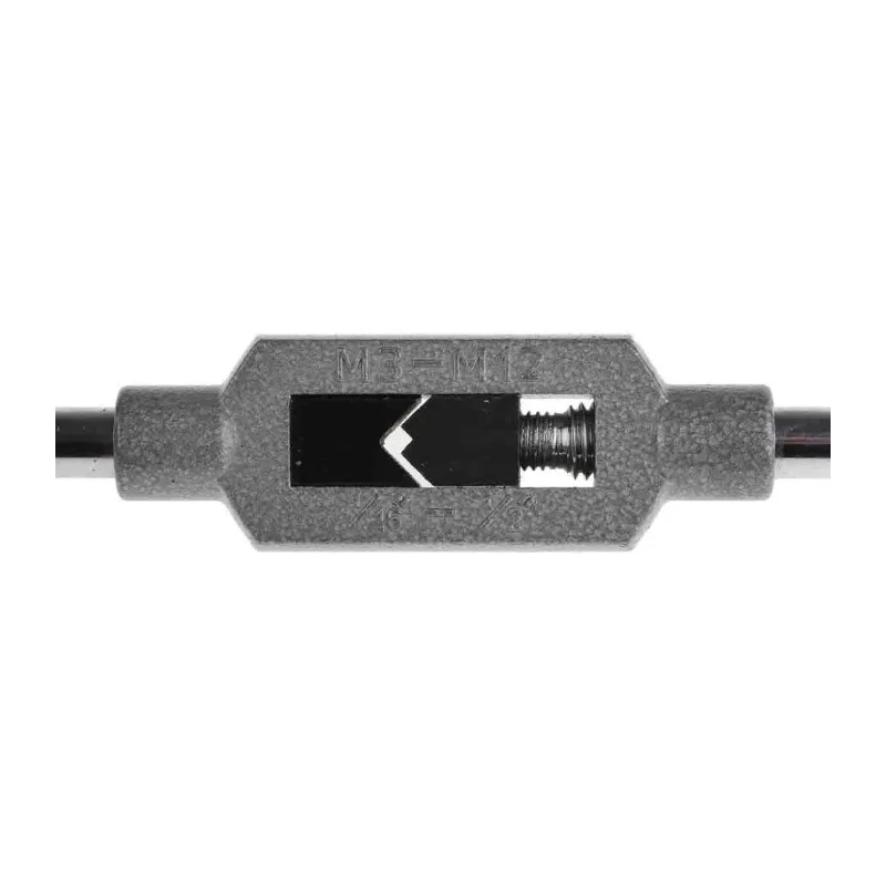 RS PRO Tap Wrench Die Cast Aluminium Adjustable Handle Chrome Finish 195mm 424-1126