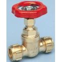 Conex-Banninger Brass Gate Valve, Compression Connection, Maximum Operating Pressure 5 bar, Model GG-1042500--