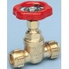 Conex-Banninger Brass Gate Valve, Compression Connection, Maximum Operating Pressure 5 bar, Model GG-1042500--