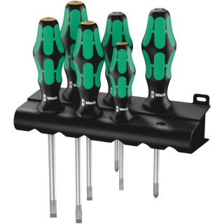 Wera Pozidriv, Slotted Standard Screwdriver Set, 6-Piece 05105656001