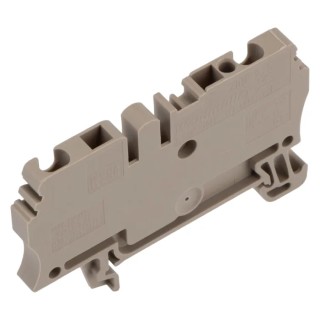 Weidmüller ZDU Series DIN Rail Terminal Block Dark Beige 2.5mm² 1-Level Spring Terminal 1781820000