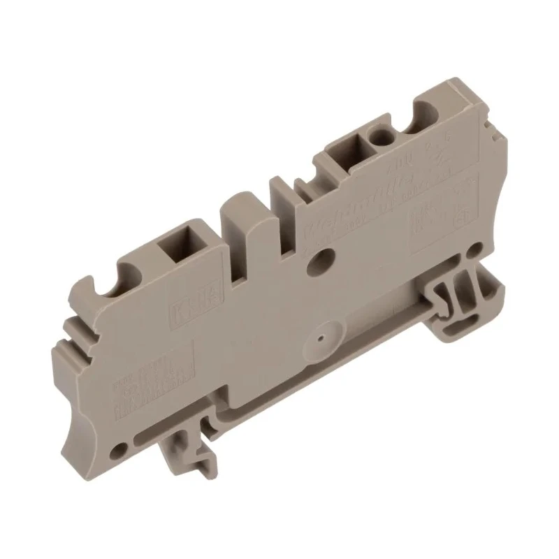 Weidmüller ZDU Series DIN Rail Terminal Block Dark Beige 2.5mm² 1-Level Spring Terminal 1781820000