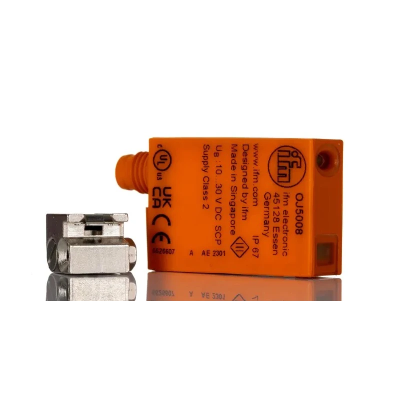 ifm electronic Through Beam Photoelectric Sensor Block Style 10 m Detection Range PNP Output IP67 Protection OJ5008