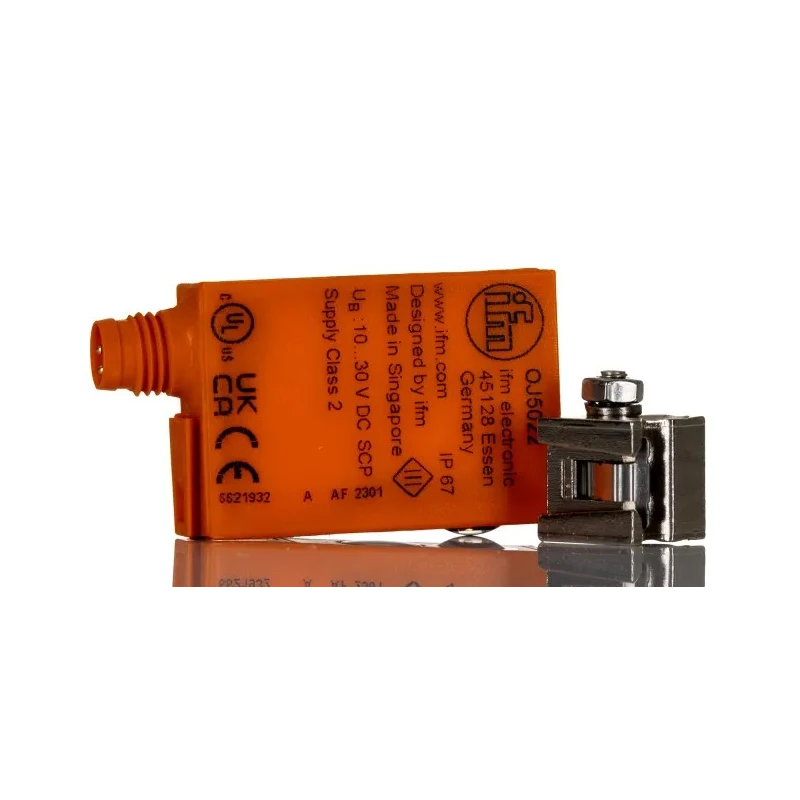 ifm electronic Diffuse Photoelectric Sensor Block Style 1 mm to 600 mm Detection Range PNP Output IP67 OJ5022