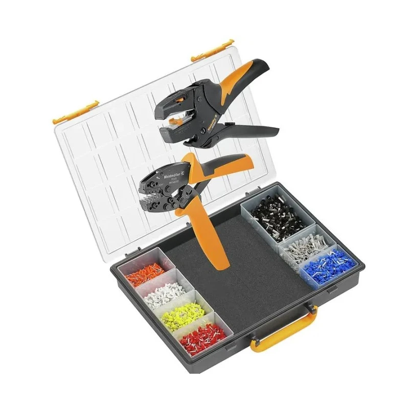 Weidmüller Bootlace Ferrule 3100 Pieces Crimp Terminal Kit with Stripping and Crimping Tools for 0.25 to 6mm² Wire 9028740000