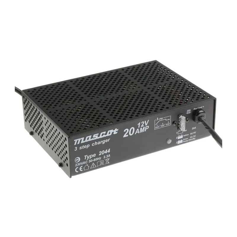Mascot Battery Charger 12V Lead Acid 20A 3-Stage Switch Mode Charger Series 2440 2044000040