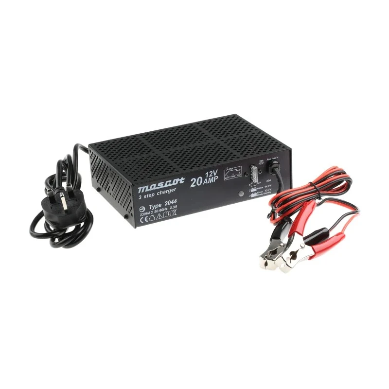 Mascot Battery Charger 12V Lead Acid 20A 3-Stage Switch Mode Charger Series 2440 2044000040