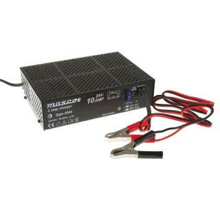 Mascot Battery Charger 24V Lead Acid 10A 74W UK Plug 3-Step Charger 2044000041