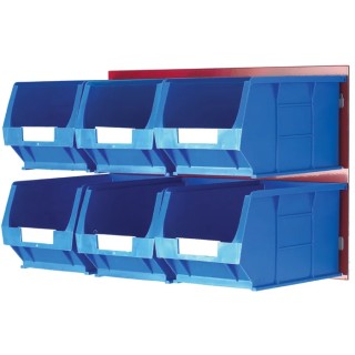 RS PRO Polypropylene Louvre Panel Storage Unit 300 mm x 455 mm x 300 mm Blue Red 424-5409
