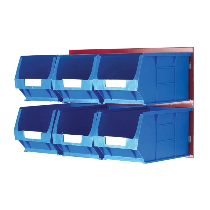 RS PRO Polypropylene Louvre Panel Storage Unit 300 mm x 455 mm x 300 mm Blue Red 424-5409