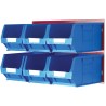 RS PRO Polypropylene Louvre Panel Storage Unit 300 mm x 455 mm x 300 mm Blue Red 424-5409