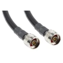 RS PRO 2 m RG214 Coaxial Cable 50 Ω Black Fluorinated Ethylene Propylene Jacket Terminated RG214