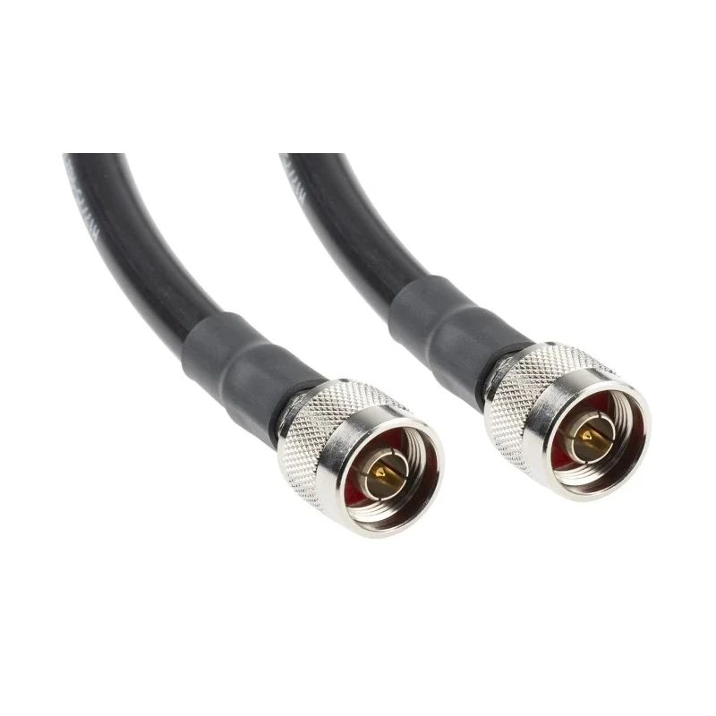 RS PRO 2 m RG214 Coaxial Cable 50 Ω Black Fluorinated Ethylene Propylene Jacket Terminated RG214