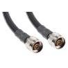 RS PRO 2 m RG214 Coaxial Cable 50 Ω Black Fluorinated Ethylene Propylene Jacket Terminated RG214