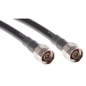RS PRO 3 m RG214 Coaxial Cable 50 Ω Black Fluorinated Ethylene Propylene Jacket Terminated RG214