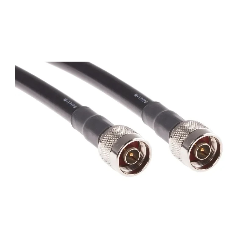 RS PRO 3 m RG214 Coaxial Cable 50 Ω Black Fluorinated Ethylene Propylene Jacket Terminated RG214