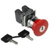 Schneider Electric Harmony XB4 Series Key Release Emergency Stop Push Button Panel Mount 22mm Cutout SPDT IP66 XB4BS9445