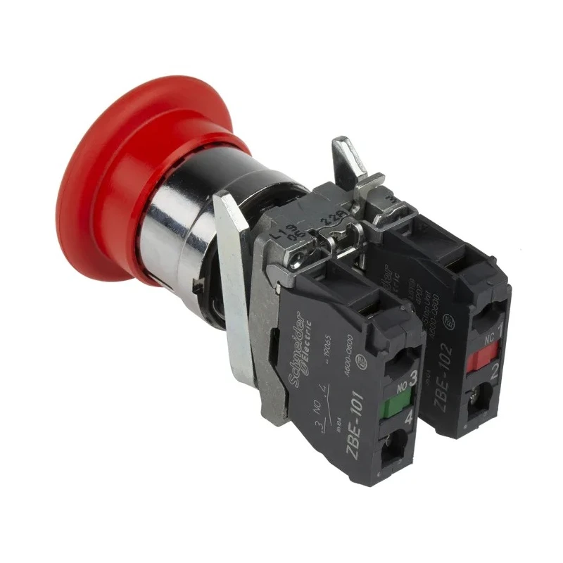 Schneider Electric Harmony XB4 Series Key Release Emergency Stop Push Button Panel Mount 22mm Cutout SPDT IP66 XB4BS9445
