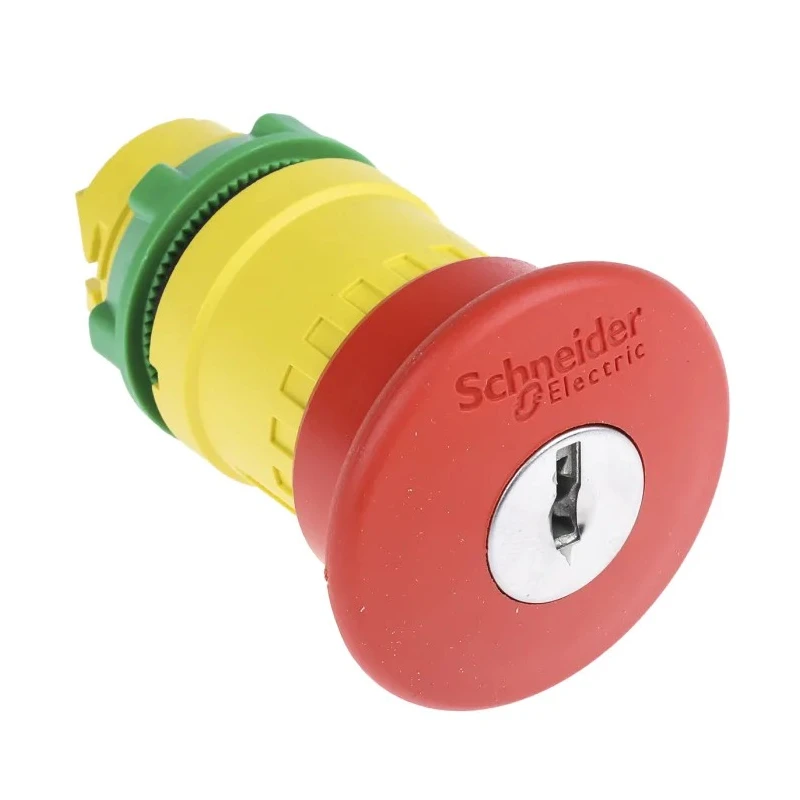 Schneider Electric Harmony Series Key Release Emergency Stop Push Button Panel Mount 22mm Cutout IP66 IP67 IP69K ZB5AS944