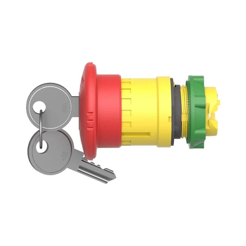 Schneider Electric Harmony Series Key Release Emergency Stop Push Button Panel Mount 22mm Cutout IP66 IP67 IP69K ZB5AS944
