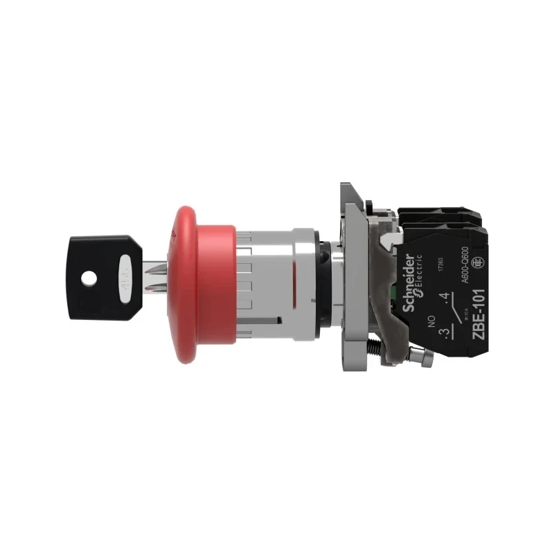 Schneider Electric Harmony XB4 Series Key Release Emergency Stop Push Button Panel Mount 22mm Cutout SPDT IP66 XB4BS9445