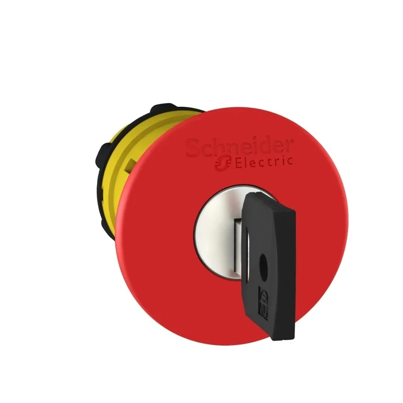 Schneider Electric Harmony Series Key Release Emergency Stop Push Button Panel Mount 22mm Cutout IP66 IP67 IP69K ZB5AS944