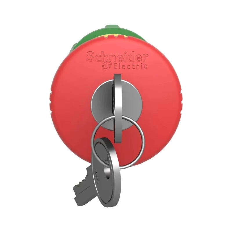 Schneider Electric Harmony Series Key Release Emergency Stop Push Button Panel Mount 22mm Cutout IP66 IP67 IP69K ZB5AS944