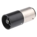 Marl White Indicator Lamp Single Chip 28V DC Ba15D Base 16 mm Diameter 14000mcd Ba15D