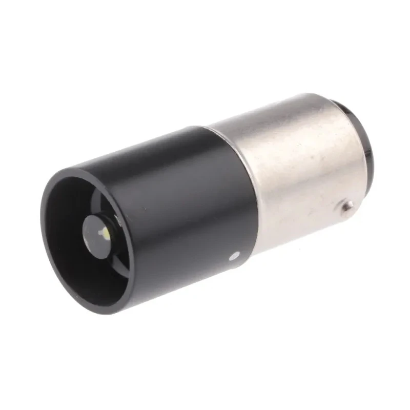 Marl White Indicator Lamp Single Chip 28V DC Ba15D Base 16 mm Diameter 14000mcd Ba15D