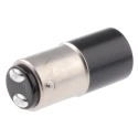 Marl White Indicator Lamp Single Chip 28V DC Ba15D Base 16 mm Diameter 14000mcd Ba15D