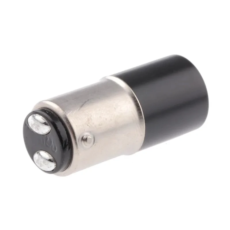 Marl White Indicator Lamp Single Chip 28V DC Ba15D Base 16 mm Diameter 14000mcd Ba15D