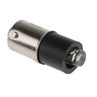 Marl White Indicator Lamp Single Chip, 48 V AC/DC, BA9 Base, 4.9 mm Diameter, 785mcd Brightness 255-997-64-38