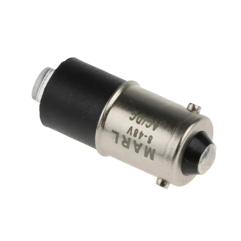 Marl White Indicator Lamp Single Chip, 48 V AC/DC, BA9 Base, 4.9 mm Diameter, 785mcd Brightness 255-997-64-38