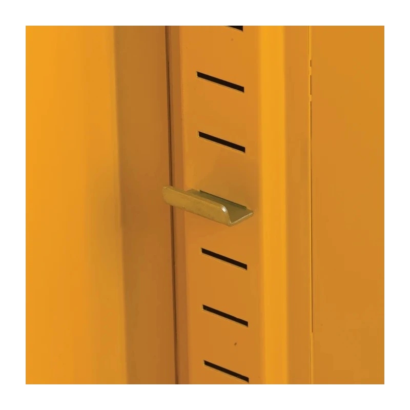 RS PRO Yellow Steel Lockable 1 Door Flammable Cabinet 457 mm x 457 mm x 305 mm 424-5364