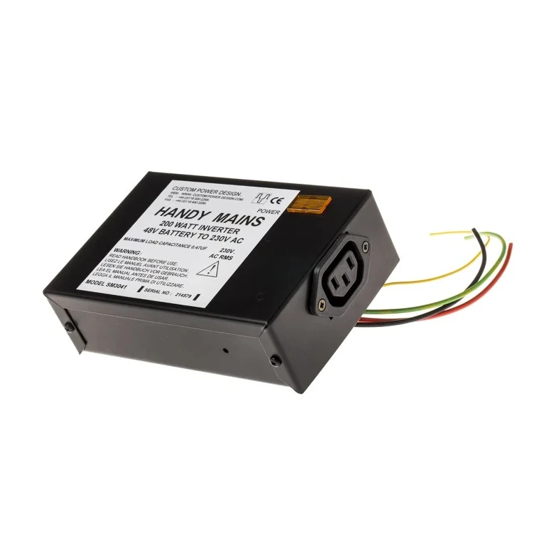 Custom Power Design Direct 200W Power Inverter, 48V DC Input, 230V AC Output SM3041