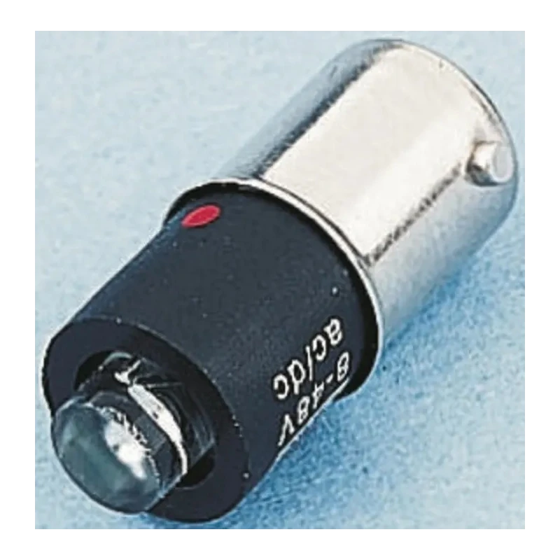 Marl Green Indicator Lamp Single Chip, BA9 Base, 4.9 mm Diameter, 48 V AC/DC, 23000mcd, 100000h Life 255-532-64-38