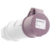 MENNEKES Industrial Power Connector, Rated 16A, 25V, IP44 Purple Cable Mount 3-Pole