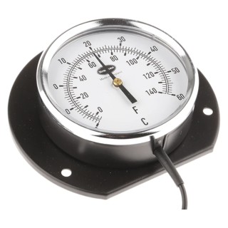 RS PRO Temperature Gauge Dial Thermometer Steel Case 100mm Dial Size -20°C to 60°C Accuracy Class 2 431-5586