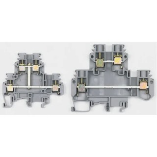 Entrelec SNA Series Double Level Terminal Block Grey, 6mm² Cable Capacity, 800V AC, 41A Current, 2-Level 1SNA115498R1700