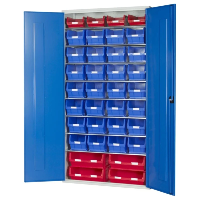 RS PRO Steel Floor Standing Storage Cabinet 2m Height 1.02m Width 430mm Depth 6 Shelves Lockable Wheeled 424-5421