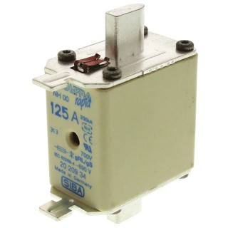 SIBA NH Fuse 125A 690V AC Fuse Size NH00 Tag Fuse with Blade Tag Type NH00