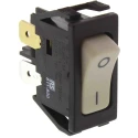 Arcolectric (Bulgin) Ltd DPST On-Off On-Off Rocker Switch Panel 10A 250V AC 30V DC Quick Connect Terminals C1250APAAD