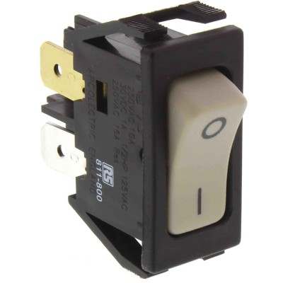 Arcolectric (Bulgin) Ltd DPST On-Off On-Off Rocker Switch Panel 10A 250V AC 30V DC Quick Connect Terminals C1250APAAD