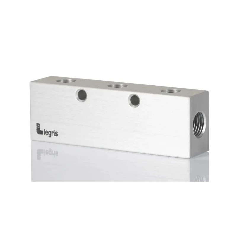 Legris 3313 Anodised Aluminium 6 Outlet Pneumatic Manifold 20 bar Maximum Pressure 3313 10 13 03