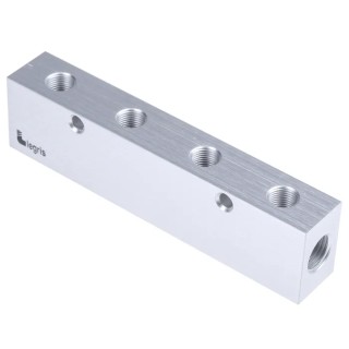 Legris 4 Outlet Pneumatic Manifold Anodised Aluminium 20 bar 3311 10 13 04