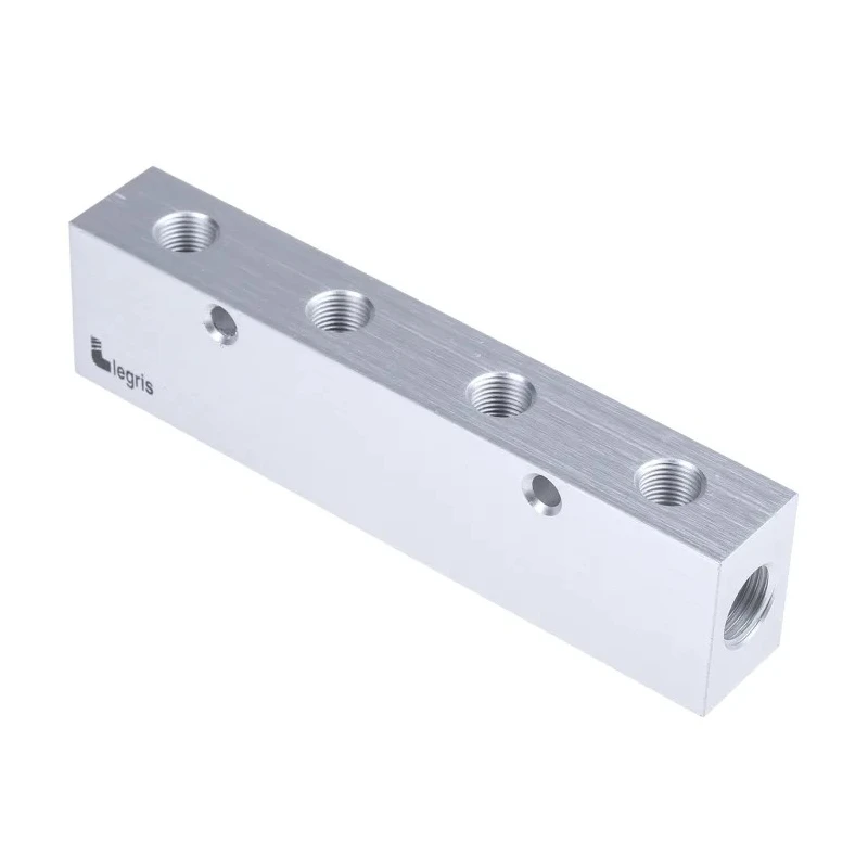 Legris 4 Outlet Pneumatic Manifold Anodised Aluminium 20 bar 3311 10 13 04